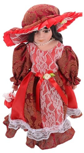 ADOCARN Viktorianische Porzellanpuppe Zarte Keramikpuppe Für Heimornamente Dekorative Puppenschmuck Für Wohnkultur Viktorianische Puppenstatue Exquisites Puppenmodell