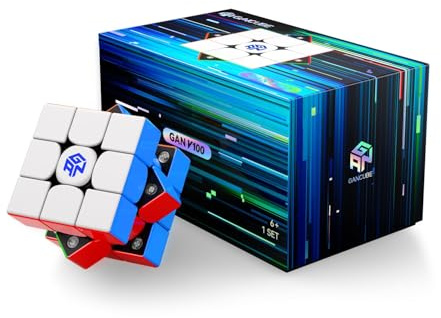 GAN V100 Maglev Zauberwürfel Magnetischer 3x3, Profi Speed Cube, Frosted | Speedcube Denksportaufgabe Puzzle Fidget Toy Geeignet, für Anfänger und Fortgeschrittene, fördert Logisches Denken