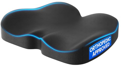 Benazcap Sitzkissen Orthopädisch, auch für Ischias & Schwangerschaft, Klein | Ergonomisches Hämorrhoiden Sitzkissen, wirkt Schmerzreduzierend, Steißbeinkissen Entlastung, für Bürostuhl, Auto, Rollstuhl