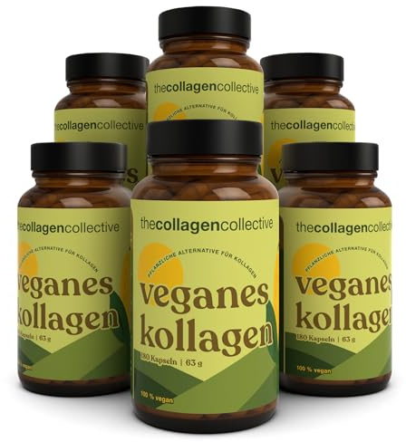 The Collagen Collective Veganes Kollagen Kapseln - Hochdosiert Aminosäuren Komplex – Vegan Kollagen Pulver Alternative für Haare Haut Haare Nägel Beauty Gelenke Knochen (1080 Kapseln)