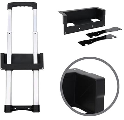 Adam Hall 3476031 - Versenkter Ausziehgriff 2 Auszüge, schwarze Schale gekröpft Länge 336-661 mm