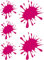 Samunshi® Farbklecks Aufkleber Klecks Sticker 5er Set 2x8x9cm,3x5x6cm pink