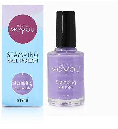 MoYou Nails Original Lilac Colour Stamping Nail Polish Used to Create Beautiful Nail Art Designs
