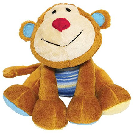 Rosewood Marvin Monkey Dog Toy, brown/tan/blue