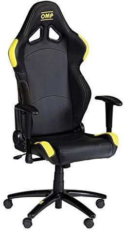 Omp Bürostuhl mit Armlehne Schwarz / Gelb Gaming Stuhl Schreibtischstuhl Chefsessel Racingstuhl Gaming