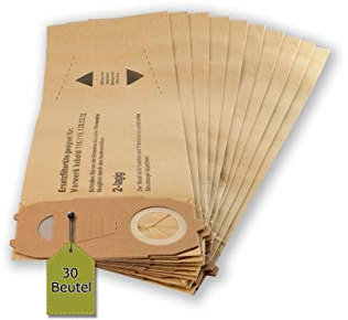 McFilter 30 Staubsaugerbeutel kompatibel mit Vorwerk Kobold VK 118 119 120 121 122 ähnlich FP118-122 Staubbeutel, Filtertüten mit EXTRA STARKEM FLANSCH