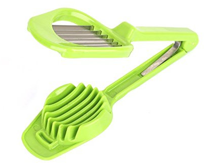 Yosoo Eierschneider Pilz Tomate Obst Cutter mit langem Griff Schneide mit ABS Legierung Edelstahl Klingen Multifunktions Küche Zubehör Kochen Werkzeug grün