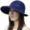 FSSTUD Chapeau de Soleil Anti UV Femme Pliable Loisirs Casquette Visière de Tennis Baseball Bleu