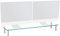 Charles Jacobs Dual/Twin Monitor Riser Stand - 100cm Wide - Clear 12cm Tall