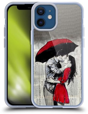 Head Case Designs Offizielle LouiJoverArt EIN Neuer Kuß 2 Rote Tinte Gelhülle [Militärischer Schutzgrad] Kompatibel Mit Apple iPhone 12 Mini Und Kompatibel Mit MagSafe