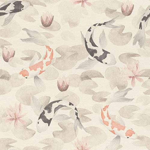 Rasch Tapeten Vliestapete (Exotic) Beige 10,05 m x 0,53 m Kimono 409420