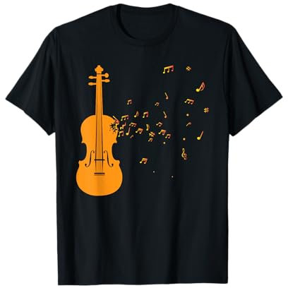 Violinista Idea Regalo Note Musicali Orchestra Violino Maglietta