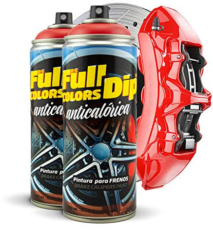 FullColors Kit x2 Spray Paint for Brake Caliper 400 ml – Easy Application – Professional Finish (Colours to Choose From) (Red)