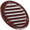 Steinberg14 Brown 100mm Metal Air Vent Cover with Insect Mesh - 4 inch Round Ventilation Grille