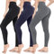 ACTINPUT Leggings Damen High Waist Leggins Blickdicht Sportleggings Lang Elastische Yogahose Laufhose Für Sport Gym Yoga(Schwarz/Dunkelgrau/Blau，L-XL)