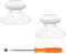 eXtremeRate Joysticks Transparentes para Xbox Series S X Control Palancas Analogicos Joystick Reemplazable para Xbox One para Pulgar Thumbsticks para Xbox One S/X/Estandard/Elite Mando(Blanco Sólido)