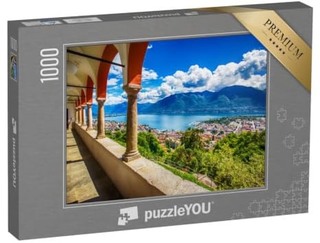 puzzleYOU: Puzzle 1000 Teile „Locarno und Lago Maggiore in den Schweizer Alpen“ – aus der Puzzle-Kollektion Schweiz