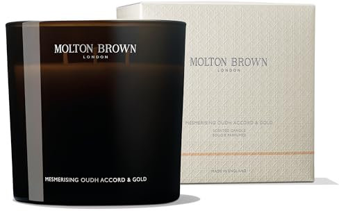 Molton Brown Mesmerising Oudh Accord & Gold Luxury Scented Triple Wick Candle 600 g