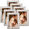 PETAFLOP 7x5 Photo Frames Set of 7, Distressd White Frames Display 5 by 7 Inch Picture for Wall or Tabletop