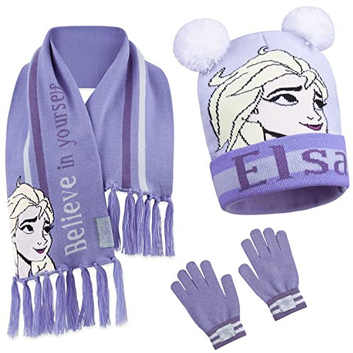 Die Eiskönigin Mütze Schal und Handschuh Sets Kinder Mädchen Winter Set
