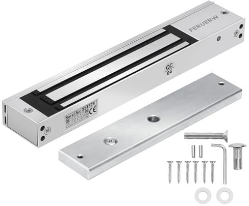 Upgrade 600lbs Electric Magnetic Electromagnetic Lock Holding Force for Access Control,OutSwinging Door Access Control System,Single Door 12V