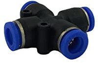 Raccord rapide en croix tube/tube de 8 mm - 10 pièces