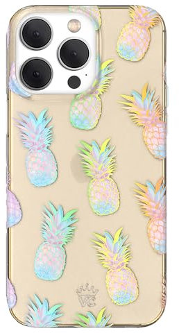 VELVET CAVIAR for iPhone 14 Pro Max Case - 10ft Drop Tested - Holographic Pineapple
