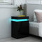 Led Bedside Table Black Gloss Bedroom Unit Sofa Table with 3 Drawers 16 Colors RGB LED Nightstand Cabinet 45 x 35 x 67cm