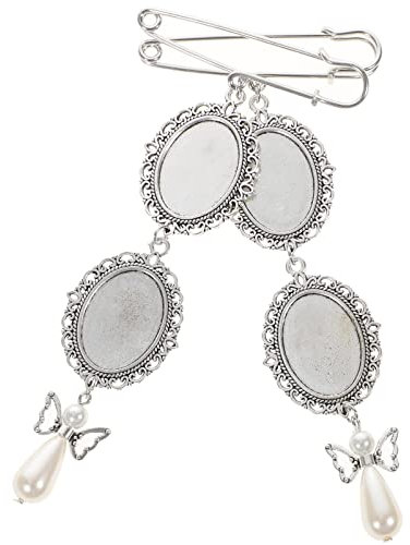Gadpiparty Hochzeits-Boutonniere, Foto-Charms, Blumenstrauß-Anstecknadeln, Strass-Engel-Anstecknadel, Brosche für die Mutter der Hochzeitsparty, Braut, Braut oder Bräutigam oder Blumenstrauß