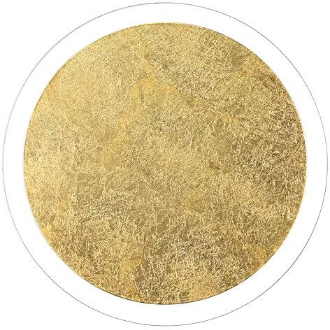 LED Deckenleuchte Moon,runde Deckenlampe aus Metall in Gold-Optik, dimmbare (3-Stufen) Wandleuchte,moderne Wandlampe 24Watt,1750 Lumen,3500 Kelvin,Deckenbeleuchtung