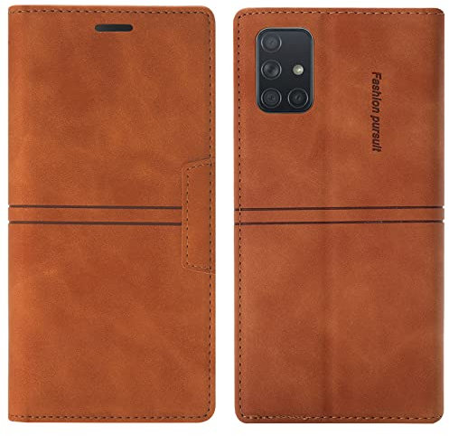 OKZone Kompatibel mit Samsung Galaxy A81/M60S/Note 10 Lite Hülle, Handyhülle Samsung A81/M60S/Note 10 Lite Wallet PU Leder Kartenfach Klappbar Schutzhülle Hülle Flip Case Cover Klapphülle (Braun)