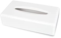 Hypafol Kosmetiktücherbox | Spender aus Kunststoff beige| modernes, minimalistisches Design | Tisch- und Wandplatzierung | mit Montageset (beigefarbener Kunststoff)