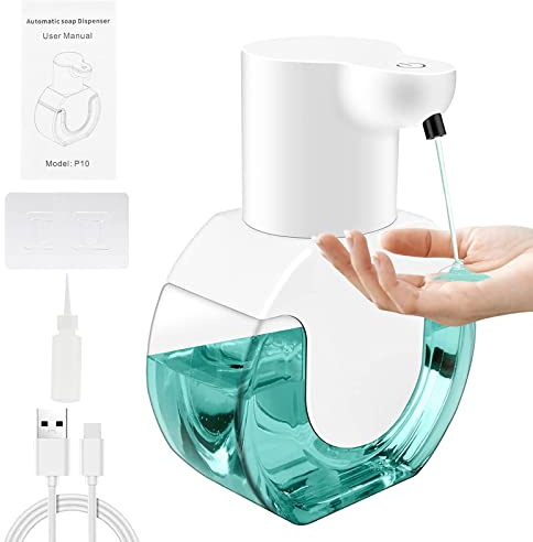 Automatischer Seifenspender, 420ml Wandspender 4 Einstellbare Stufen Wasserdicht Elektrischer Seifenspender, Freihandspender mit Verbessertem Infrarotsensor für Küche & Bad & Hotel (Flüssigkeit)