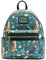 Loungefly Disney Princess Sidekicks All Over Print Mini Rucksack Tasche Wallet, Blaugrün/Ein Hauch von Paradies (Trace of Paradise), Mini, Mini-Rucksack