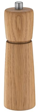 Zassenhaus Salzmühle KIEL, Eichenholz, stufenloses Keramikmahlwerk | Gewürzmühle, für Salz und getrocknete Kräuter, stufenlos einstellbar, Ø 5,5 cm.