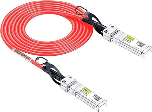 10G SFP+ DAC Cable - Twinax SFP Cable for Cisco SFP-H10GB-CU2M, Ubiquiti UniFi, D-Link, Supermicro, Netgear, Mikrotik, Fortinet, 2-Meter(6.6ft), Red