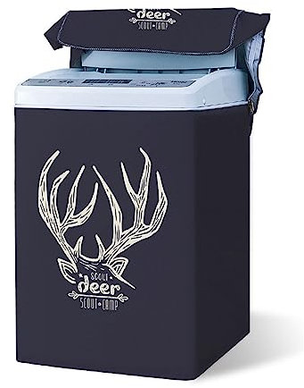 Odot Waschmaschine Abdeckung Wasserdicht Trockner Abdeckung Staubdicht Waschmaschinenabdeckung Toplader Waschmaschine Staubschutz Deckel (REH,2XL-Kapazität 12,5 kg)