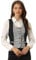 Allegra K Damen Ärmellos Vintag Plaid Kariert Knopfleiste Dressy Weste Schwarz M