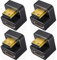 Xiatiaosann U Shape 8K Mini HDMI to HDMI Adapter, 180 Degree Angled Mini HDMI Male to HDMI Female Adapter, 48Gbps Adapter for Camera, Laptop, Tablet, HDTV, Projector (4 Pack, Up Angle)