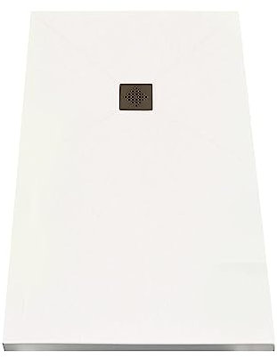 SOULBATH Plato de Ducha - Resina - Textura Liso - Antideslizante - Color Blanco - 150x80- Extraplano - Incluye Válvula desagüe+Rejilla