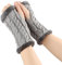 Fulidngzg Thermo Handschuhe Damen Y2K Schwarz Fingerlose Pulswärmer Teenager Mädchen Winter Fäustlinge Winterhandschuhe Touchscreen Wolle Handstulpen Armstulpen