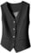 Suvoiier Damen-Anzugweste, lässig, schmal, reduzierte Taille, ärmellos, kurze Weste, für Damen, Schwarz , 46