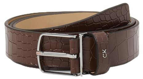 Calvin Klein Damen CK Must Square Buckle 3CM K60K612670 Fester Gürtel, Braun (Cioccolate Lab Croco), 100