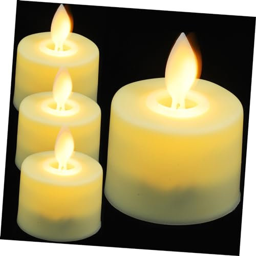OSALADI 12 Pièces bougie électronique télécommandée led candles cierge led piles fausses bougies chauffe-plat lumières d'ambiance sans flamme lampe à bougie décor lumières de la nuit Noël