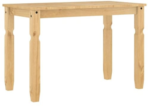 vidaXL Mesa de Comedor Corona Madera Maciza de Pino 112x60x75 cm, Mesa de Cocina, Muebles de Comedor, Mesa de Comedor de Granja, Mesa de Restaurante
