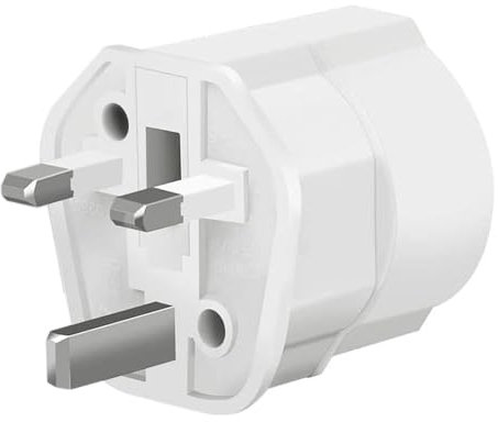 Adattatore spina tipo G (da inglese) a europeo (UE), 3.250 W, bianco