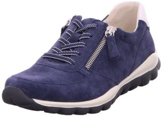 Gabor Damen Low-Top Sneaker, Frauen Halbschuhe,Freizeit,sportlich,straßenschuhe,Strassenschuhe,Sportschuhe,Turnschuhe,Jeans/Weiss,37 EU / 4 UK