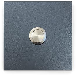 KTC-Home PREMIUM Türklingel Anthrazit - Flacher Drucktaster - Größe: 8x8cm - RAL 7016 - UV & Witterungsbeständig - Pulverbeschichtet