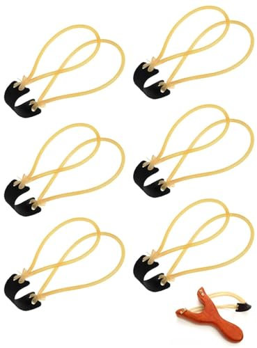 KGDUYC 6 Stück Slingshot Gummi,Schleuder Gummiband,Slingshot Gummibänder,Ersatzgummi Steinschleuder,Gummibänder für Schleuder,Gummibänder Passen für Die Meisten Schleudern,für Jagdkatapulte ImFreien