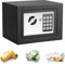 Giiyr 4.6L Digital Steel Electronic Safe Box - Home, Office & Hotel Security Safe with LED Light Indicators & 2 Emergency Keys, Small Money Cash Box for Business